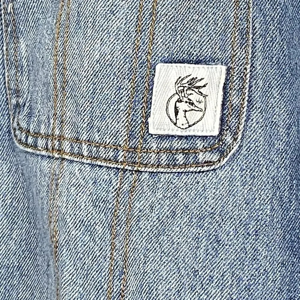NWT Walker Hayes Denim Jacket Men's Medium Retro Fading Pockets